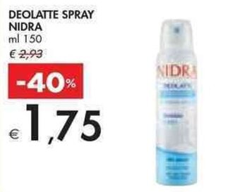 Bennet DEOLATTE SPRAY NIDRA ml 150 offerta