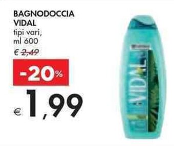 Bennet BAGNODOCCIA VIDAL tipi vari, ml 600 offerta