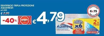 Bennet DENTIFRICIO TRIPLA PROTEZIONE AQUAFRESH ml 450 offerta