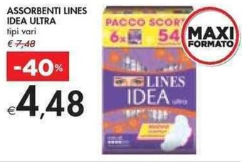 Bennet ASSORBENTI LINES IDEA ULTRA tipi vari offerta