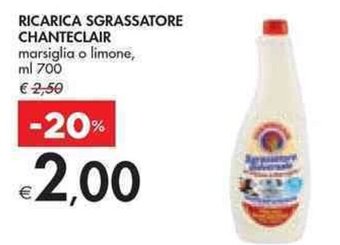 Bennet RICARICA SGRASSATORE CHANTECLAIR ml 700 offerta