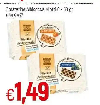 Famila Galassia Crostatine Albicocca Miotti offerta