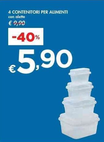 Bennet 4 CONTENITORI PER ALIMENTI offerta