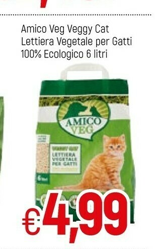 Famila Amico Veg Veggy Cat Lettiera Vegetale Per Gatti 100% Ecologico offerta