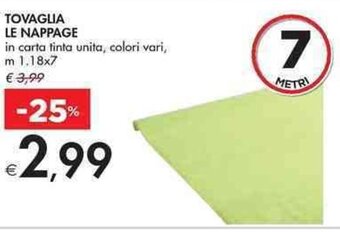 Bennet TOVAGLIA LE NAPPAGE m 1.18x7 offerta