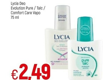 Famila Lycia Deo Evolution Pure 75 Ml offerta