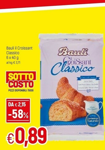 Famila Bauli Il Croissant Classico 240 G(ml) offerta