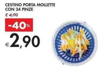 Bennet CESTINO PORTA MOLLETTE CON 24 PINZE offerta