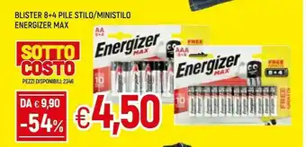 Famila Energizer Blister 12 Pile Stilo offerta