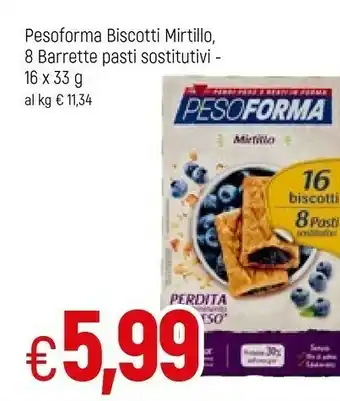 Famila Pesoforma Biscotti Mirtillo 33g offerta