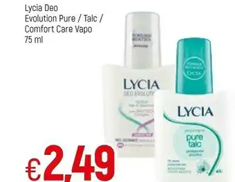 Famila Lycia Deo Evolution Pure 75 Ml offerta