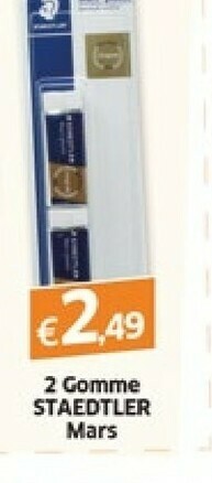 Famila Staedtler 2 Gomme Mars offerta