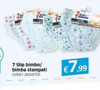 Famila 7 Slip Bimbo Stampati offerta