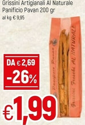 Famila Panificio Pavan Grissini Artigianali Al Naturale offerta