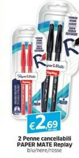 Paper Mate 2 Penne Cancellabili