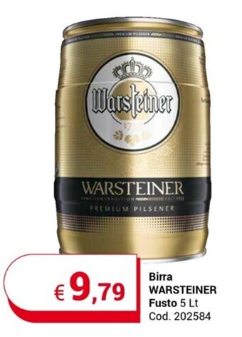 Centro Cash Birra WARSTEINER Fusto 5 Lt offerta