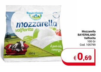 Centro Cash Mozzarella BAYERNLAND Valfiorita 100 Gr offerta