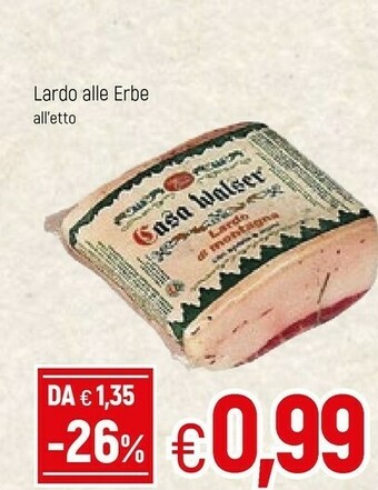 Famila De bosses Lardo Alle Erbe offerta