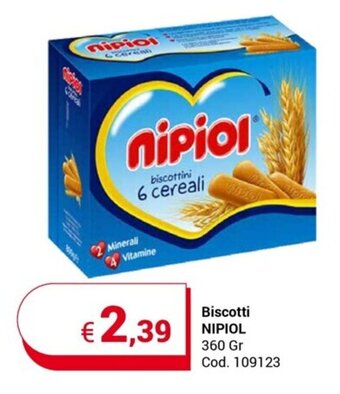 Centro Cash Biscotti NIPIOL 360 Gr offerta