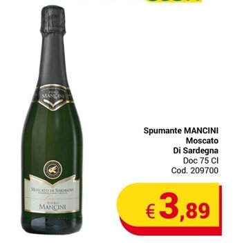 Centro Cash Spumante MANCINI Moscato Di Sardegna Doc 75 Cl offerta