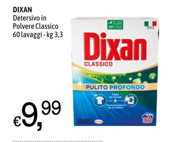 A&O DIXAN Detersivo in Polvere Classico 60 lavaggi - kg 3,3 offerta