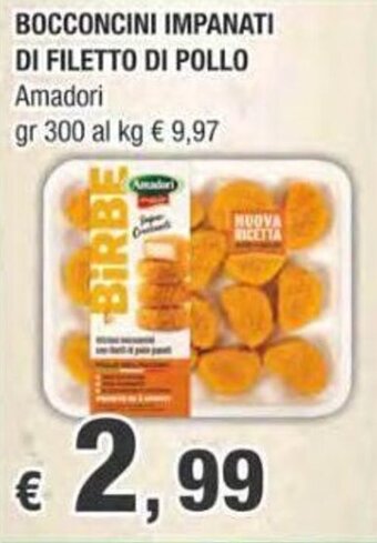 Crai BOCCONCINI IMPANATI DI FILETTO DI POLLO Amadori gr 300 offerta