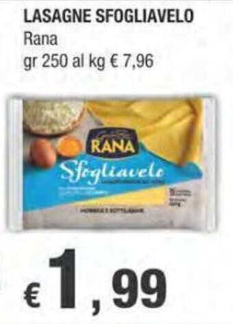 Crai LASAGNE SFOGLIAVELO Rana gr 250 offerta