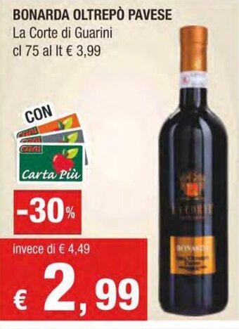 BONARDA OLTREPÒ PAVESE La Corte di Guarini cl 75