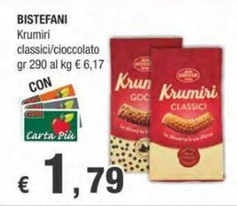 Crai BISTEFANI Krumiri classici/cioccolato gr 290 offerta