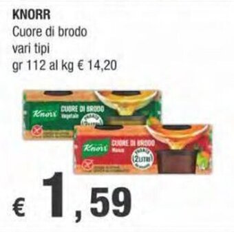 Crai KNORR Cuore di brodo vari tipi gr 112 offerta