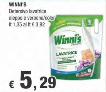 Crai WINNI'S Detersivo lavatrice aleppo e verbena/color It 1,35 offerta