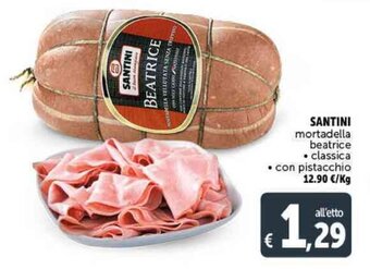 Deco Supermercati SANTINI mortadella beatrice offerta
