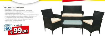 Famila Set 4 Pezzi Giardino offerta
