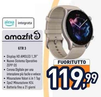 Unieuro amazfit GTR 3 offerta