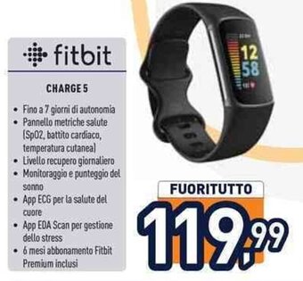 Unieuro fitbit CHARGE 5 offerta