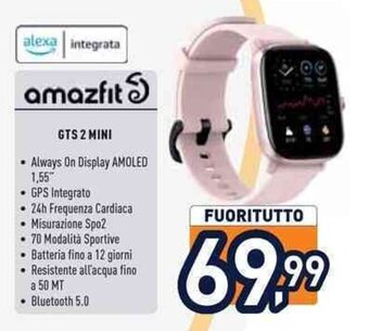 Unieuro amazfit GTS 2 MINI offerta