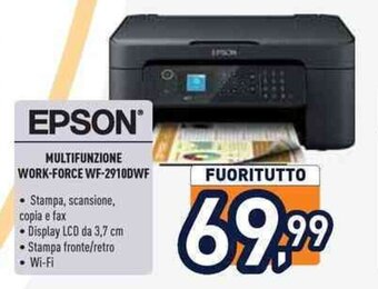 Unieuro EPSON MULTIFUNZIONE WORK-FORCE WF-2910DWF offerta