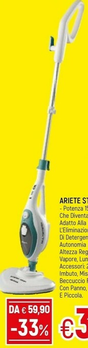 Famila Ariete Scopa a vapore offerta