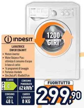 Unieuro INDESIT LAVATRICE EWC81284WIT offerta