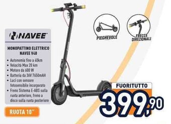 Unieuro NAVEE MONOPATTINO ELETTRICO NAVEE V40 offerta