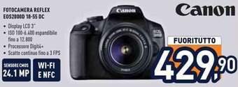 Unieuro Canon FOTOCAMERA REFLEX EOS2000D 18-55 DC offerta