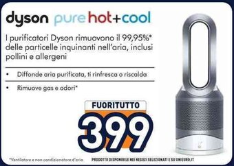 Unieuro dyson pure hot+cool offerta