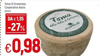 Famila Capryo Toma Di Gressoney offerta