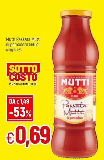 Famila Mutti Passata di pomodoro offerta