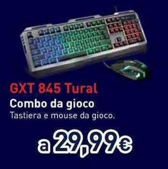 Unieuro GXT 845 Tural Combo da gioco Tastiera e mouse da gioco. offerta
