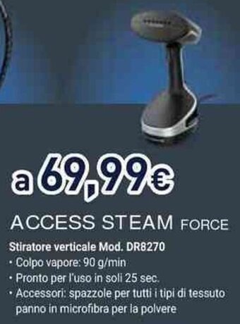Unieuro ACCESS STEAM FORCE Stiratore verticale Mod. DR8270 offerta