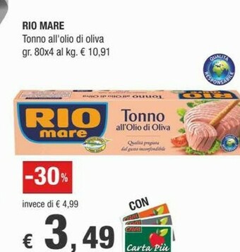Crai Rio Mare Tonno All'Olio Di Oliva offerta
