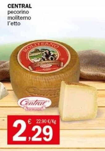 Crai CENTRAL pecorino moliterno l'etto offerta