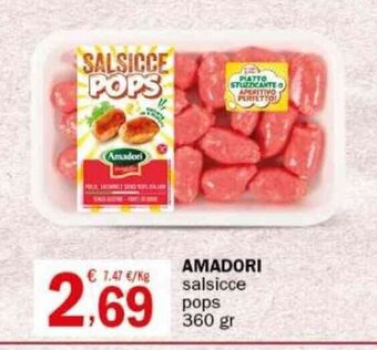 Crai AMADORI salsicce pops 360 gr offerta