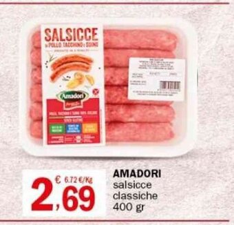 Crai AMADORI salsicce classiche 400 gr offerta